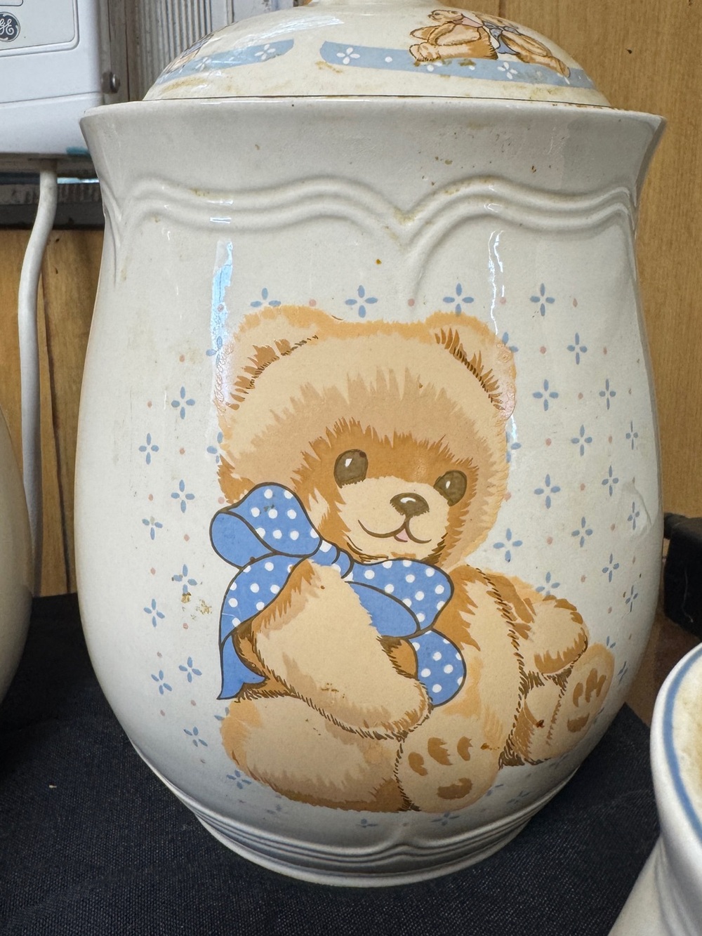 Teddy Bear Ceramic Jars and Mugs Set with Blue Accents - Picture 12 of 12